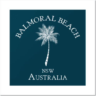 Balmoral Beach Sydney Australia NSW Vintage Palm Posters and Art